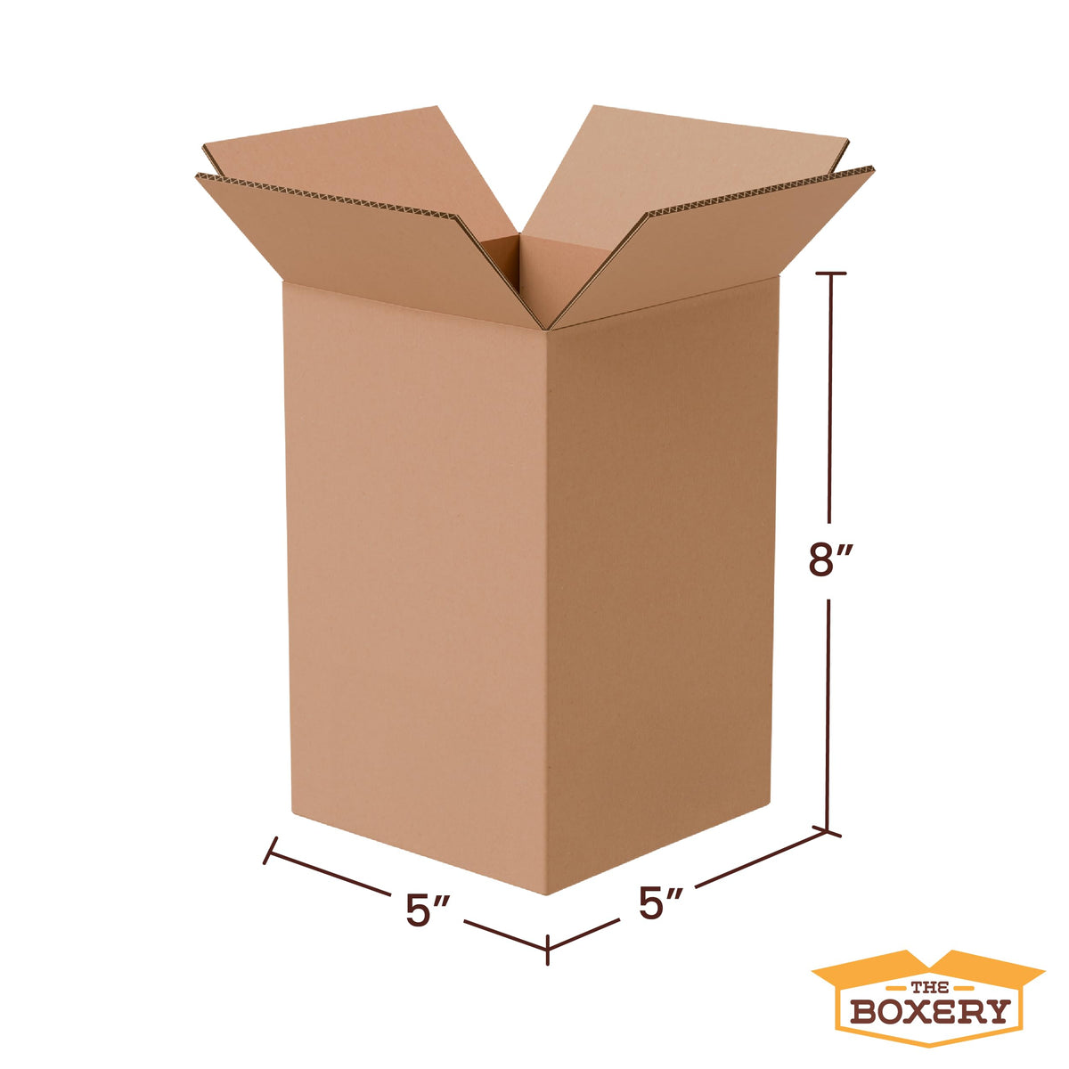 5"x5"x8" Corrugated Cardboard Boxes 25-Pack
