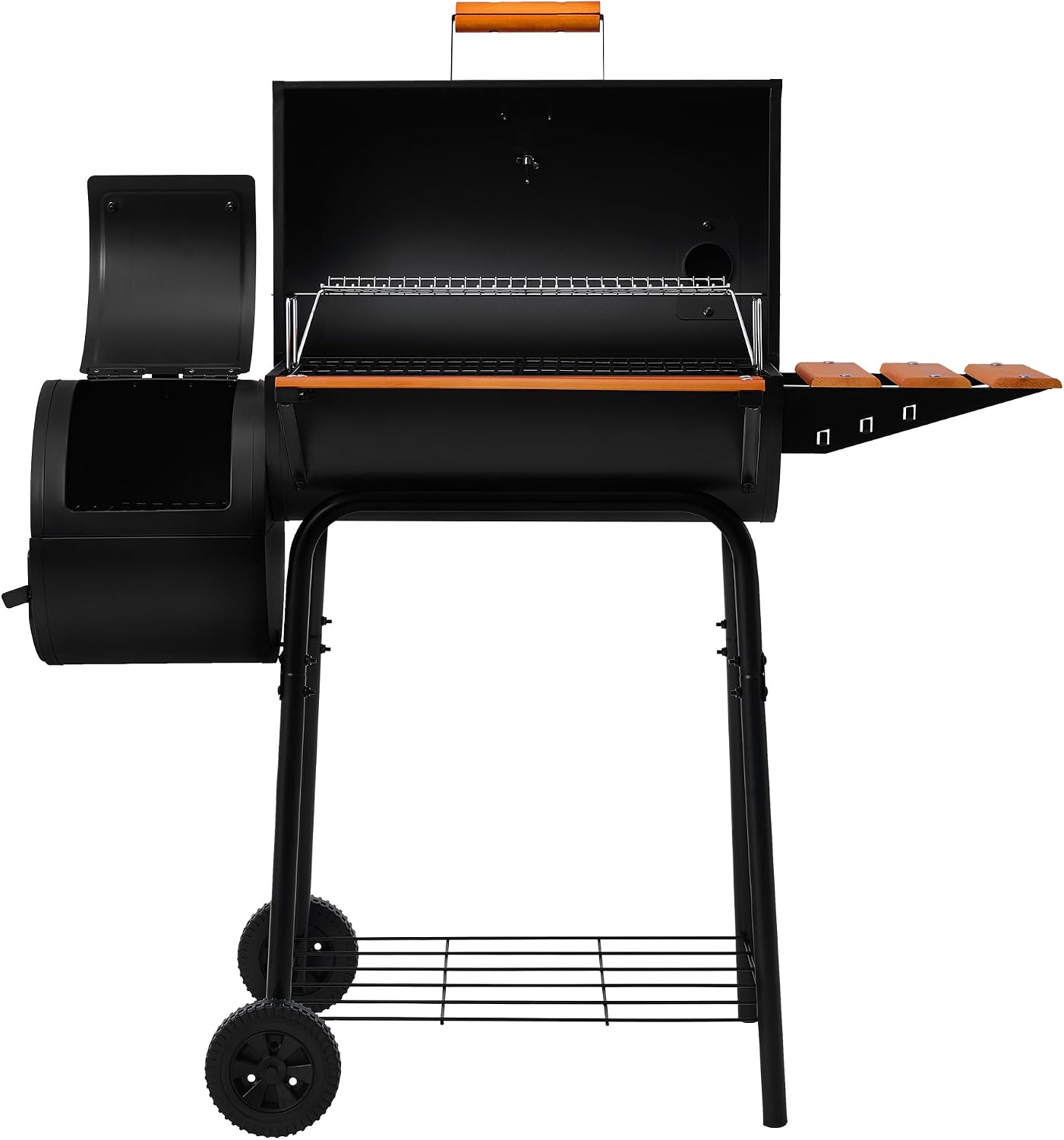 CC1624W Barrel Charcoal Grill with Offset Smoker, 552 Sq. In.