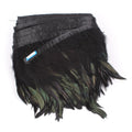 5 Yards Rooster Feather Trim 5-7 inches Wide, Black