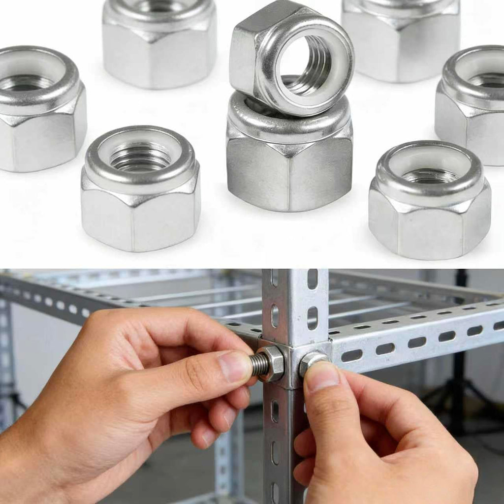 5/16"-18 Inch Locknuts,40PCS 304 (18-8) Stainless Steel Nylon Insert Lock Nuts,Standard Inch Thread Nylock Nuts