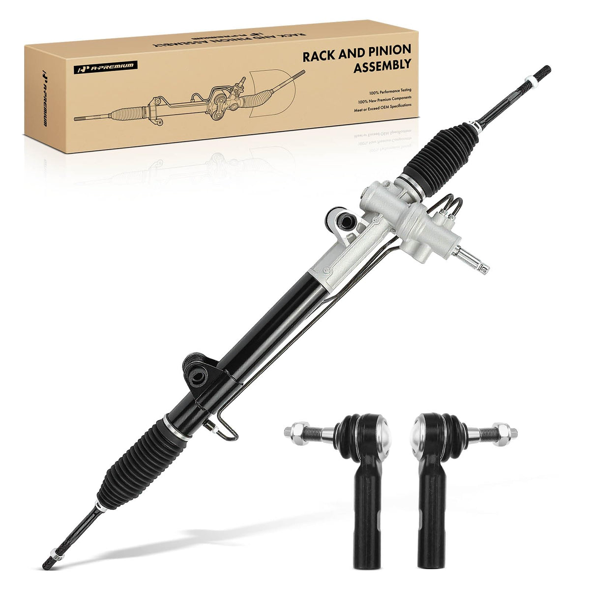 A-Premium Power Steering Rack and Pinion & Outer Tie Rod End Kit