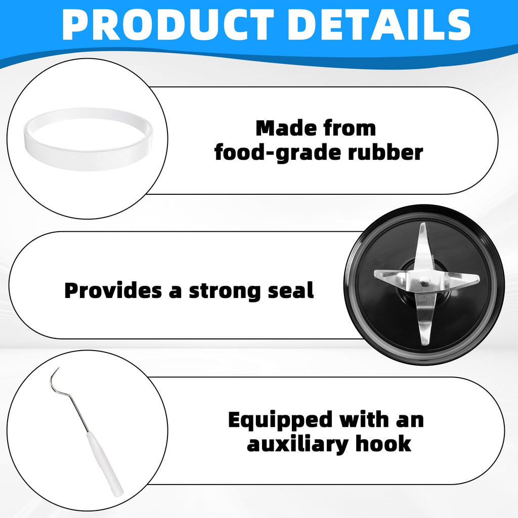 3Pcs Rubber Gaskets Blender Replacement Parts Compatible with Ninja (Medium2)