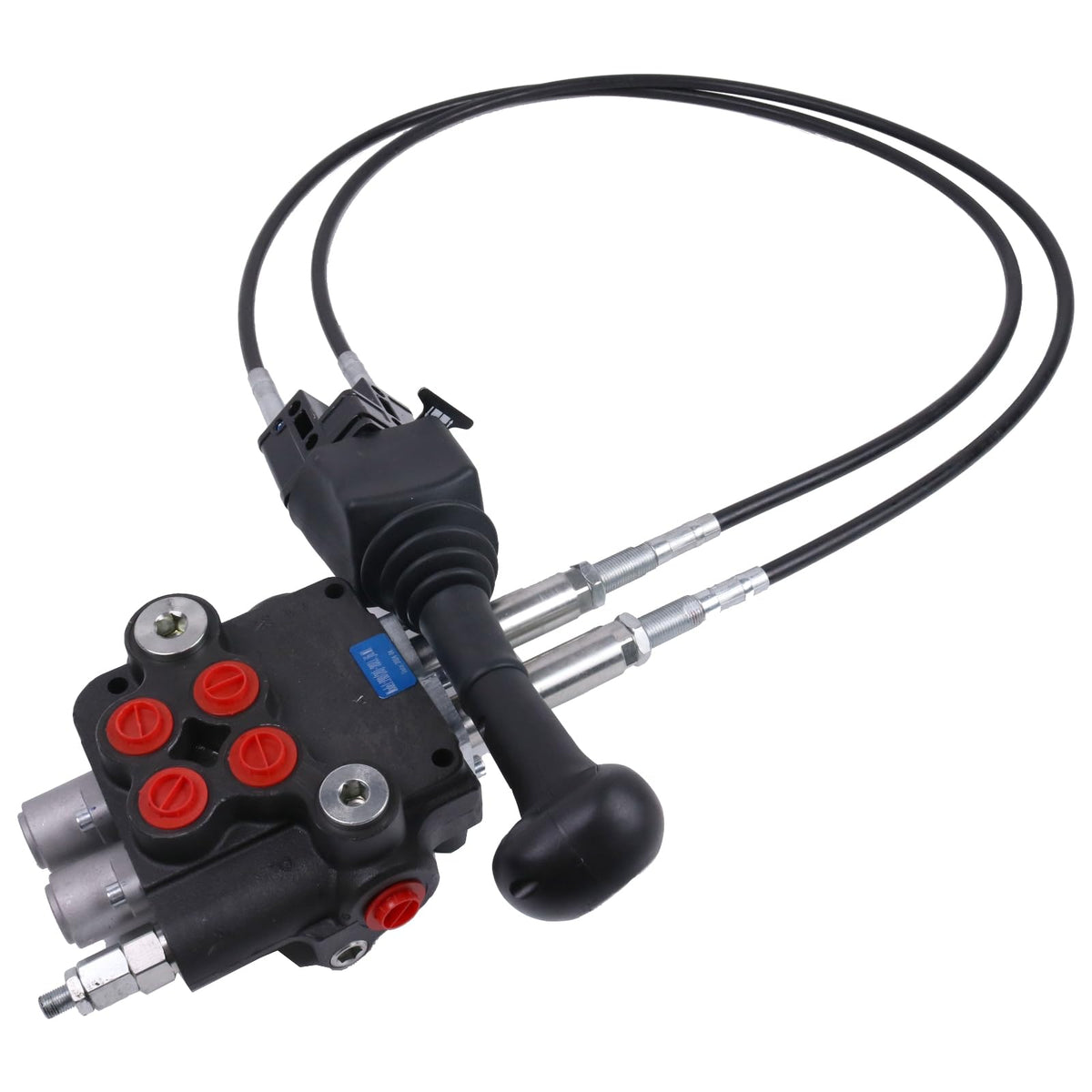 Czomoizc Cable Remote Control Valve Kit,Hydraulic Control Valve Kitwith 2 Spool Valve 80lpm/ 21gpm and 2 Cables Remote Joystick