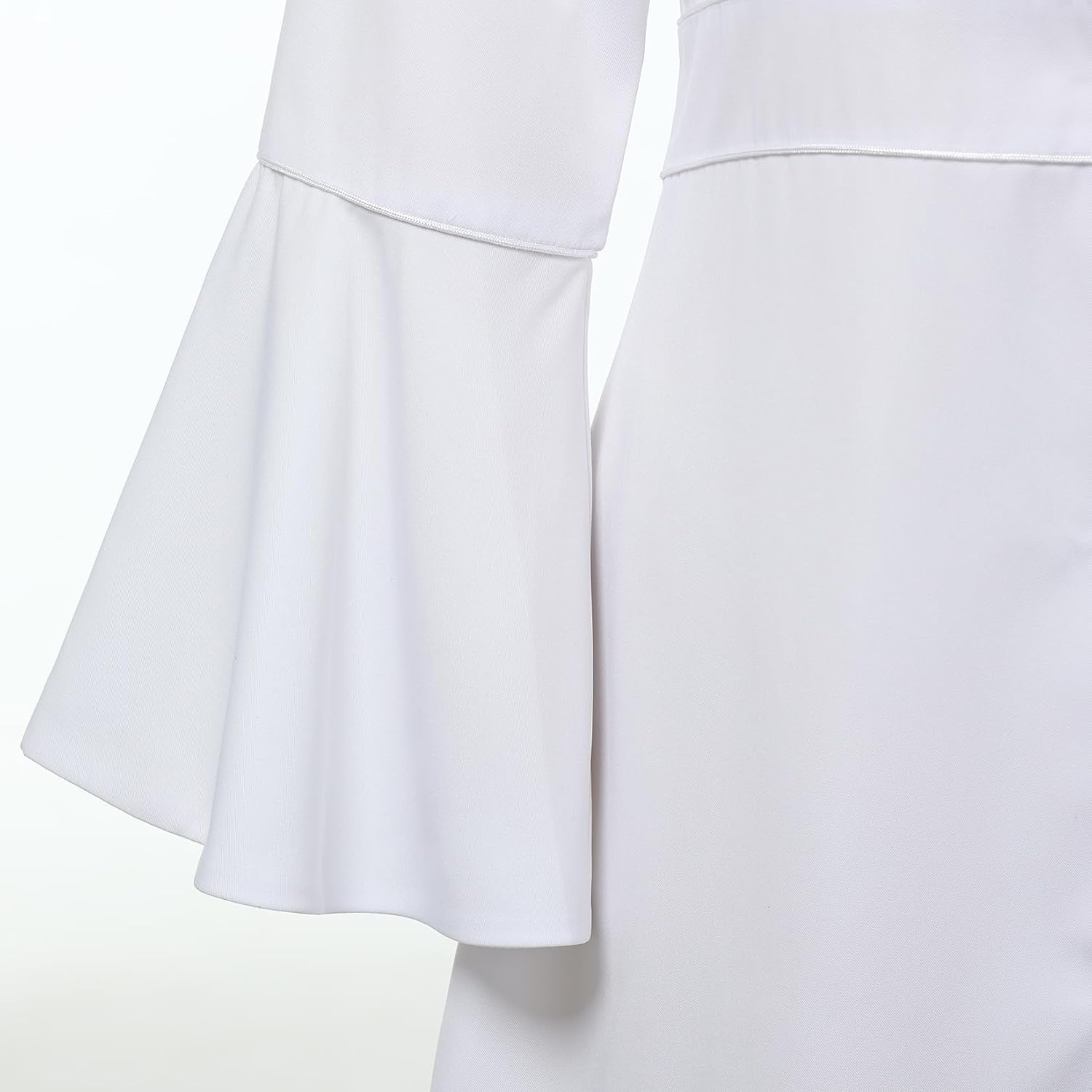 Church Clergy Dress Choir Robe for Women Flared Sleeves Button Mass Vestments
