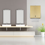 Paper Towel Dispenser, Commercial Stainless Steel, Gold