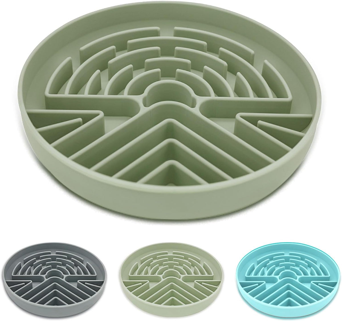 Slow Feeder Dog Bowl for Large & Small Pets, Anti Choking Puzzle Dog Food Bowl with Non-Slip Base, Interactive Pet