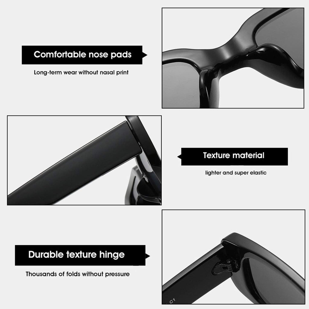 Rectangle Sunglasses for Women Retro Driving Glasses 90’s Vintage Fashion Narrow Square Frame UV400 Protection