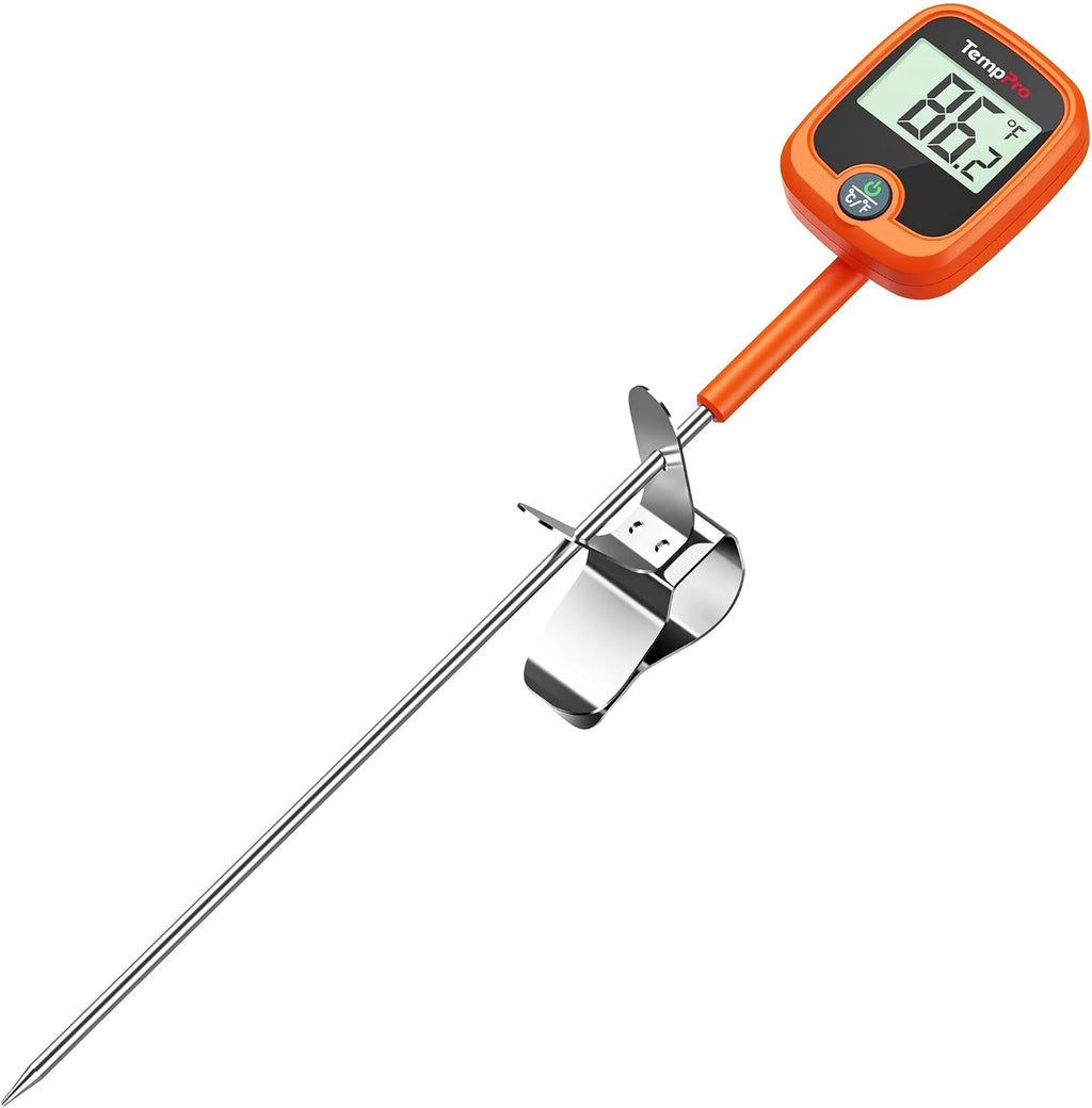 TempDip 1 Sec Candy Thermometer Digital with Pot Clip & Large LCD