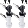 Ball Lock Keg Fittings Disconnect, Ball Lock MFL Quick Connector | Ball Lock Keg Connectors 5/16” Gas 1/4” Liquid