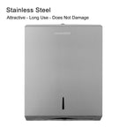 Paper Towel Dispenser, Commercial Stainless Steel, Brushed