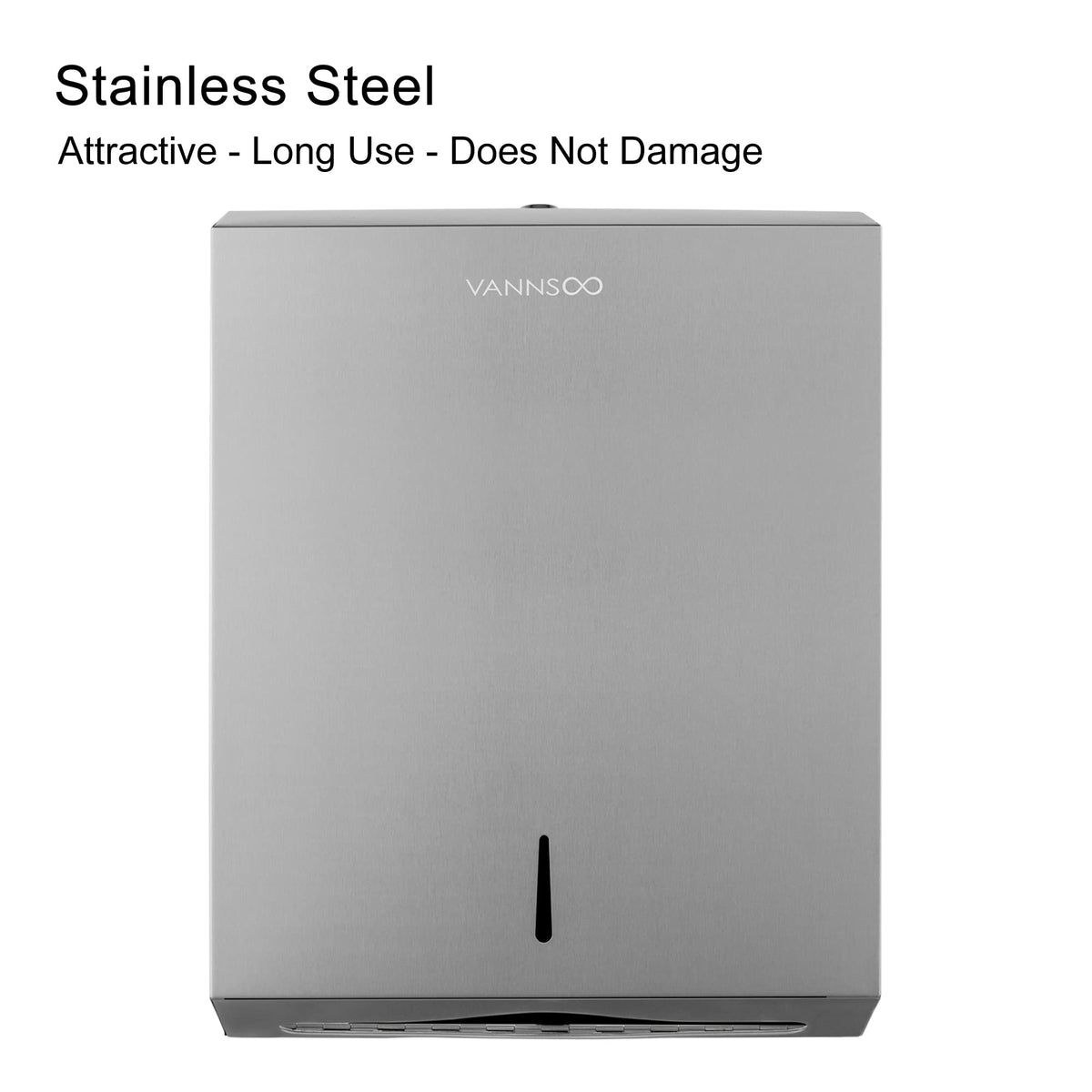 Paper Towel Dispenser, Commercial Stainless Steel, Brushed