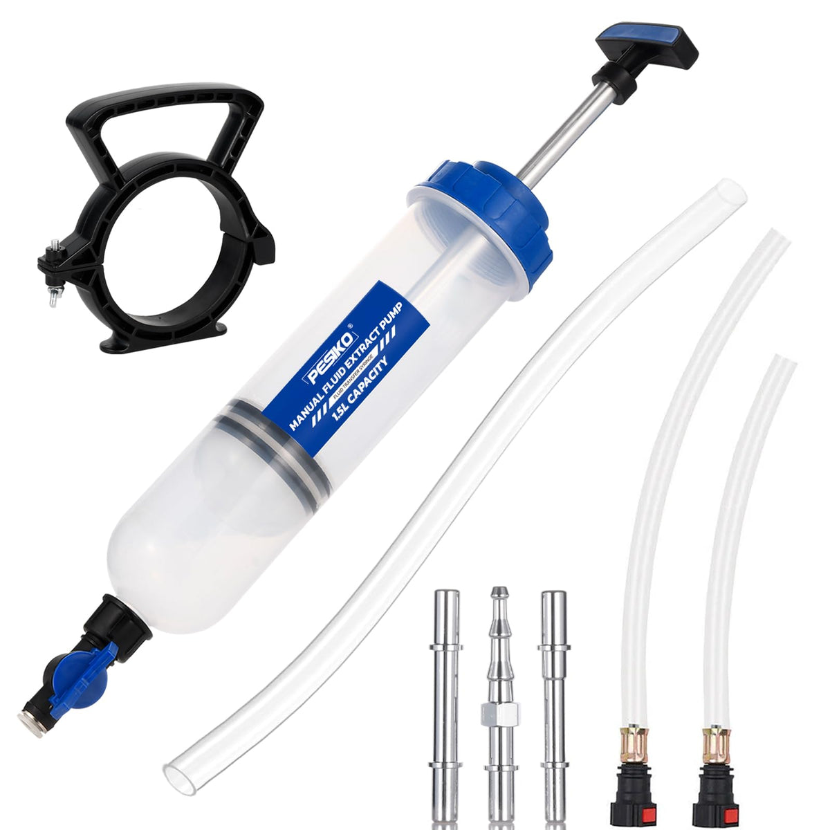 PESIKO 1.5 Liter Fluid Extractor Pump Transfer Syringe with Manual Switch