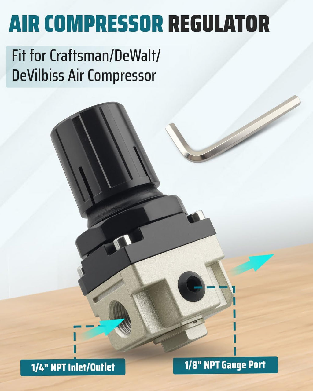 Air Compressor Regulator Fit for Craftsman DeWalt DeVilbiss Air Compressor