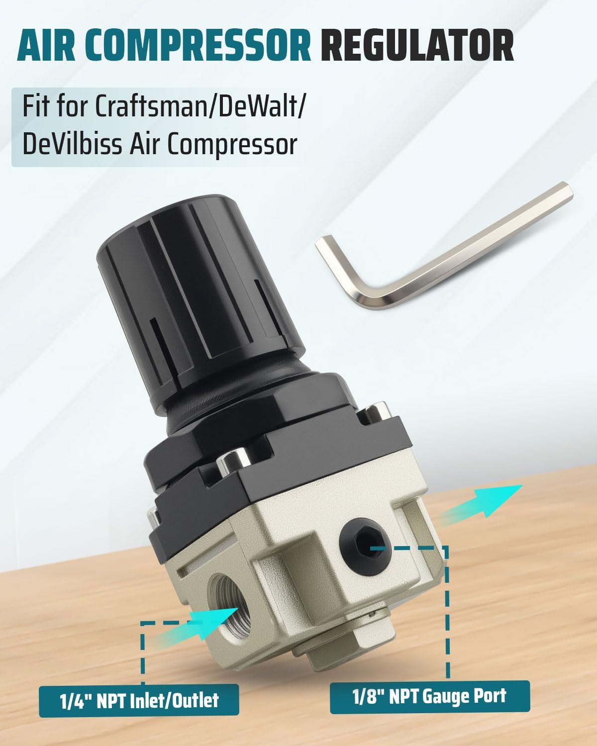 Air Compressor Regulator Fit for Craftsman DeWalt DeVilbiss Air Compressor