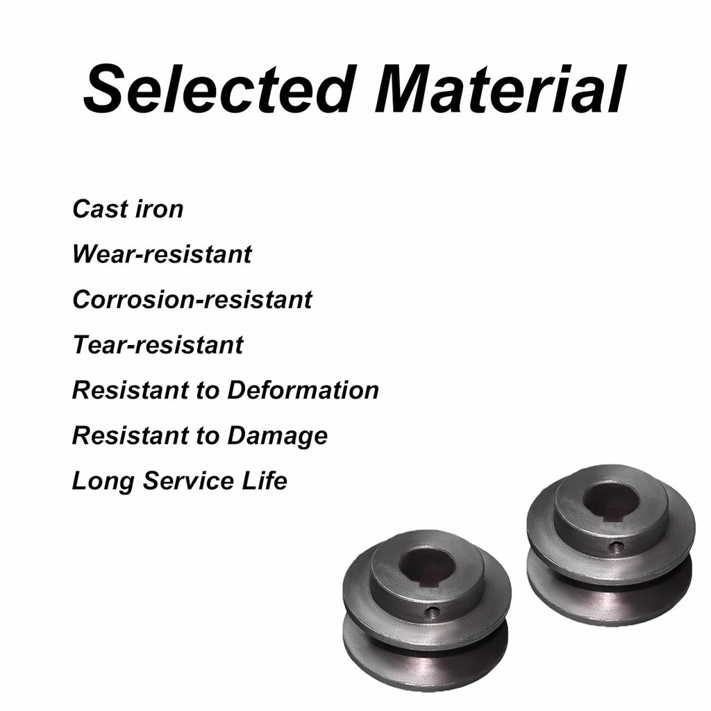tooloflife Cast Iron V Belt Pulley, Heavy-Duty V-Groove Pulley for Industrial/DIY Power Transmission (20mm/0.79in)