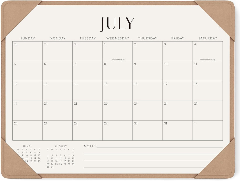 Desk Calendar 2026 - 2027 with Desktop Mat, Desk Pad Calendar From July 2026 to December 2027 14x10.5 inch, Desk