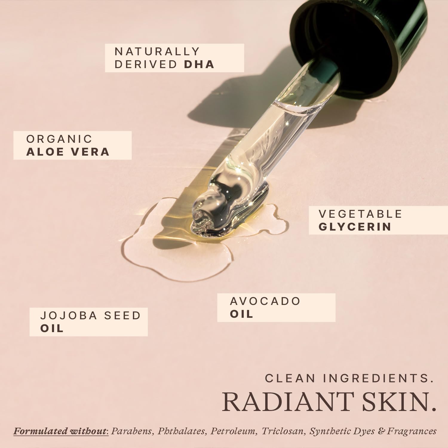 Self Tanning Drops for Face - USA Made with Organic & Natural Ingredients | Ultra Dark Face Tanning Drops to Add to