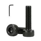 M5 x 20mm(30 Pack) Hex Socket Head Cap Screws Bolts, Black Oxide 304 Stainless Steel 18-8, Hex Drive, Bright Finish Fully Machine Thread