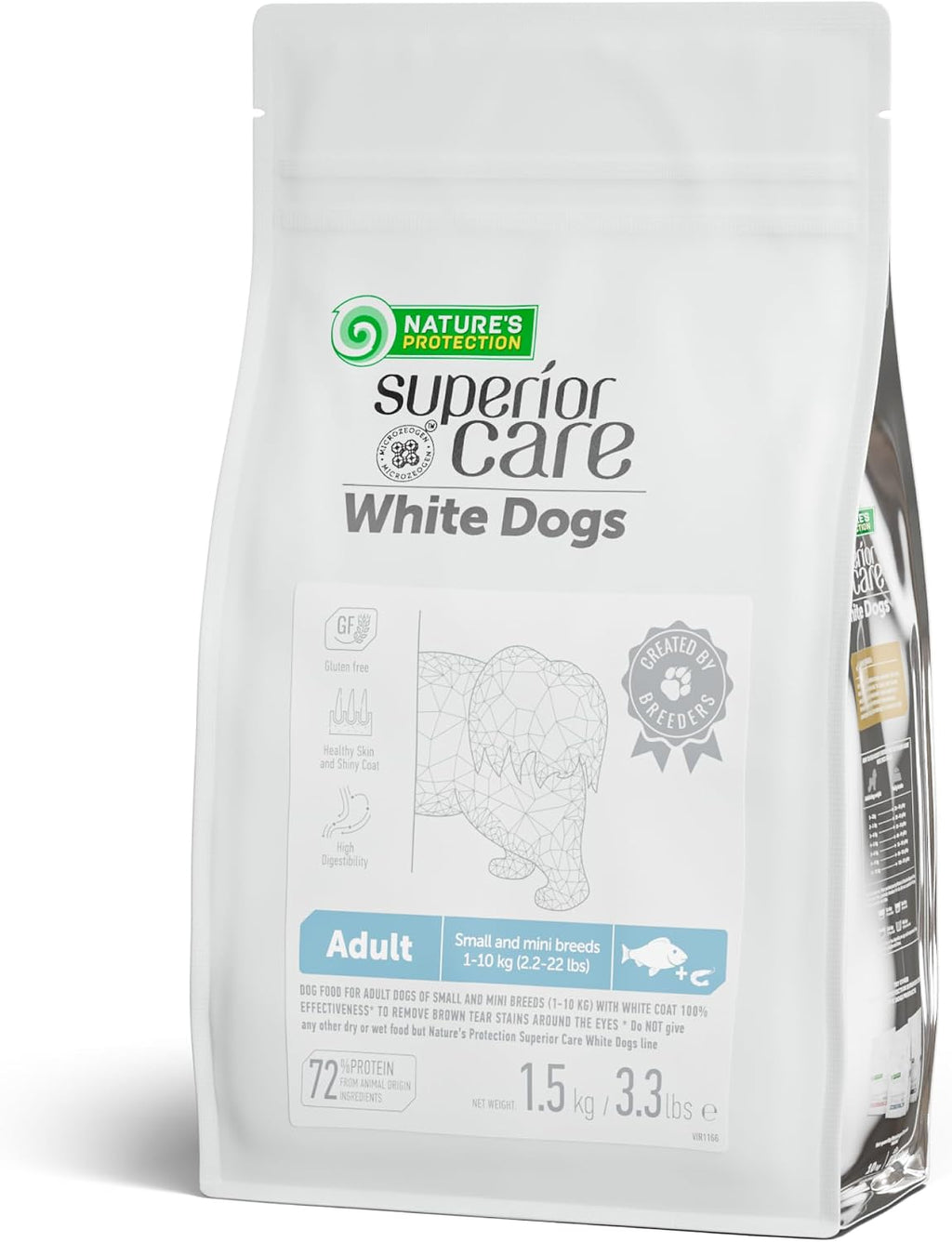 Superior Care Adult Dog Dry Food, White Fish 3.3lb