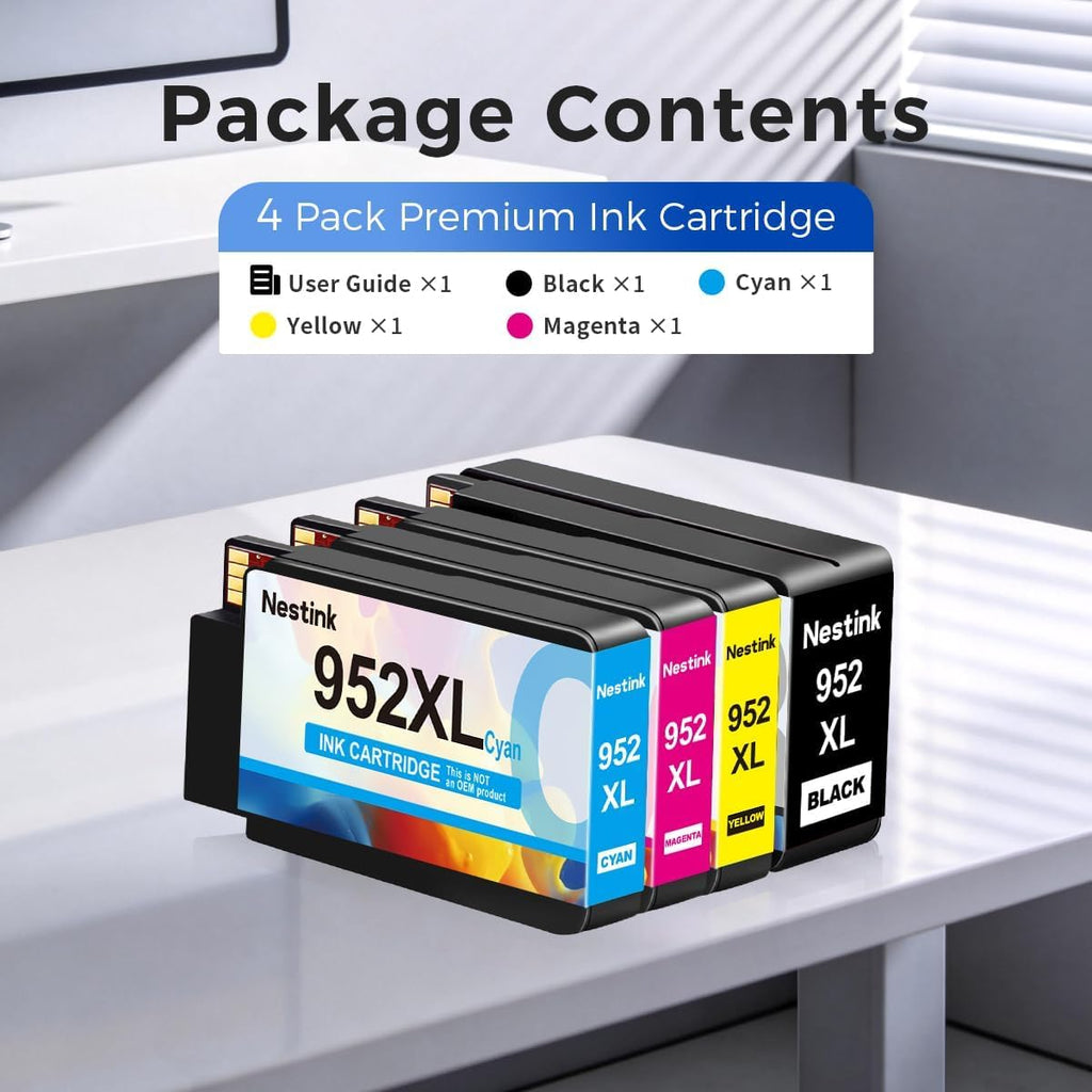 952XL High Yield Ink Cartridge Replacement for HP 952XL Series
