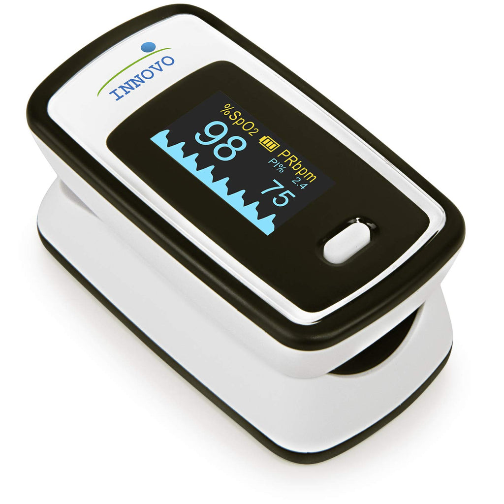 Deluxe iP900AP Fingertip Pulse Oximeter Blood Oxygen Saturation Monitor with Alarm, Plethysmograph and Perfusion Index