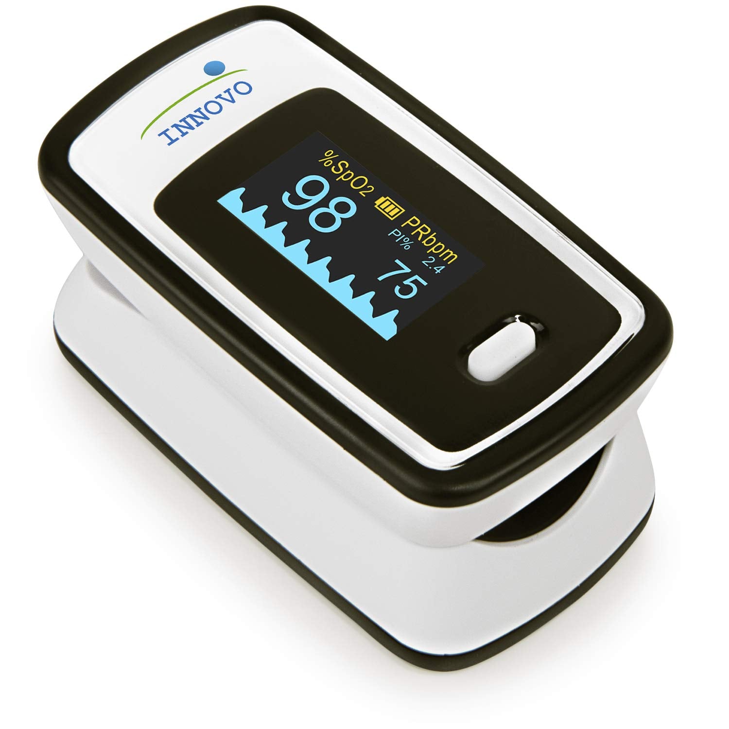 Deluxe iP900AP Fingertip Pulse Oximeter Blood Oxygen Saturation Monitor with Alarm, Plethysmograph and Perfusion Index