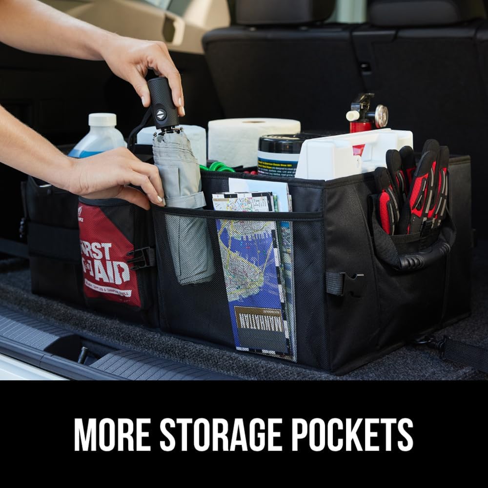 Trunk Organizer for SUV and Cars, Large Capacity Collapsible Car Trunk Storage Organizer, Heavy Duty Car Accessories