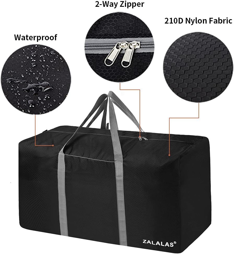 Travel Duffle Bag,96L Extra Large Duffel Bag Lightweight,Waterproof Duffle Bag for Men Women,Black