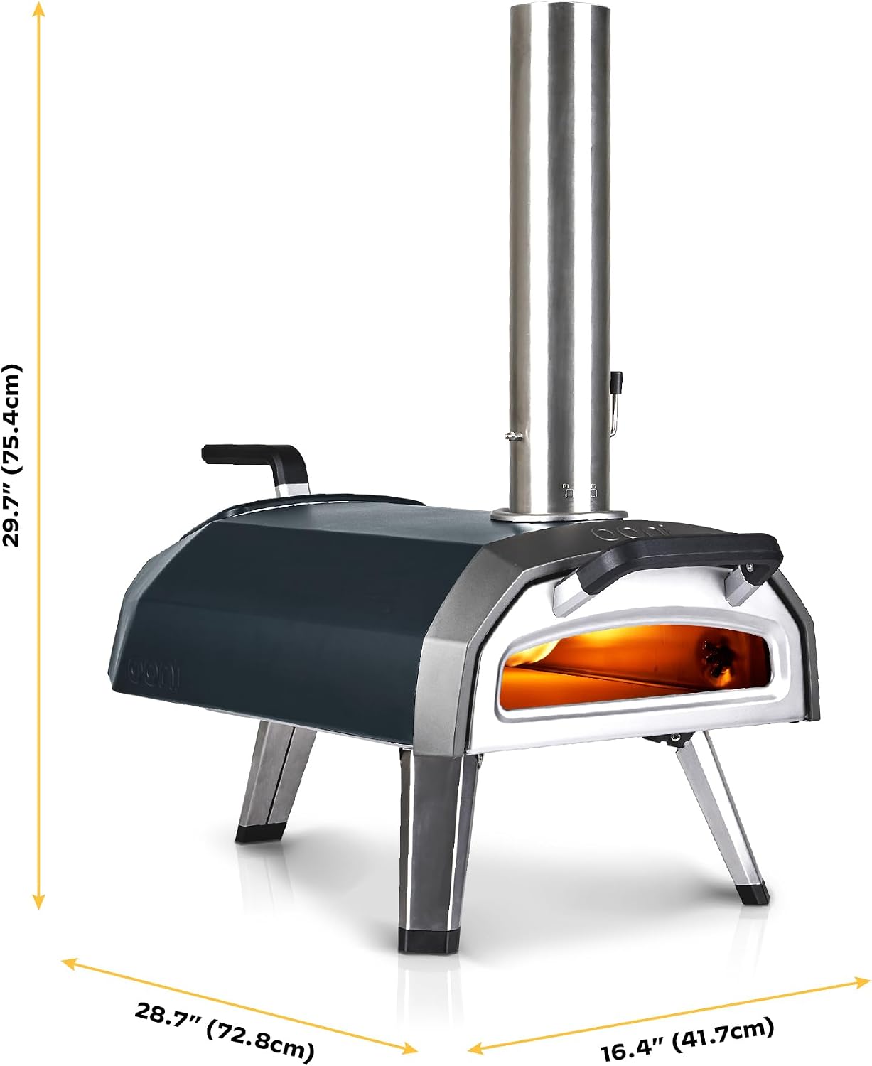 Karu 2 Multi-Fuel Outdoor Pizza Oven - Wood and Gas Outdoor Pizza Oven with Pizza Stone & Intergrated Thermometer