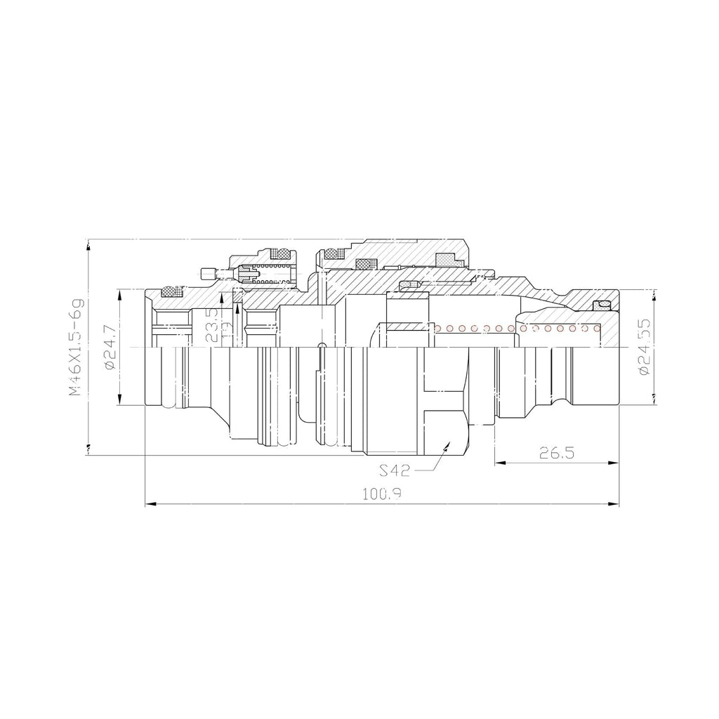 Kraciva 6679837 Male Flat Face Hydraulic Coupler (46mm)
