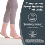 Breathable Ankle Brace Compression Sleeve with Adjustable Strap