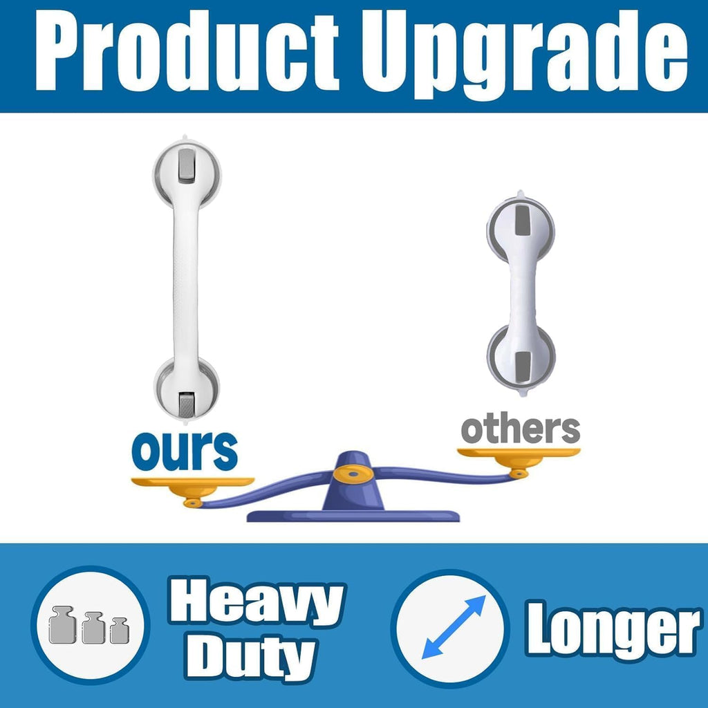 Shower Grab Bars for Seniors, Shower Handles for Elderly Suction Cup,2 Pack 16.19 Inch,Handicap Grab Bars for