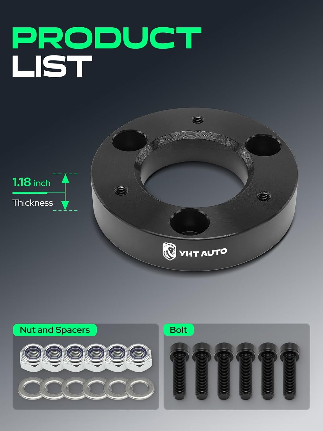 YHTAUTO 2 Inch Front Leveling Lift Kit for Nissan