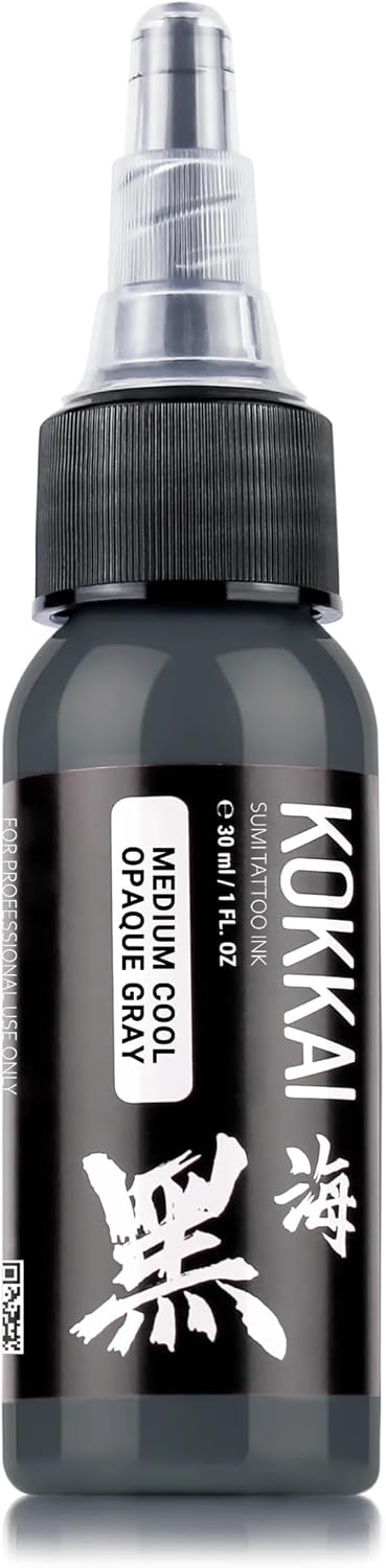 Cool Opaque Gray Tattoo Ink Set, Premium Quality, Precision Medium Viscosity, Rich Hue, Quick Healing, Acrylic-Free