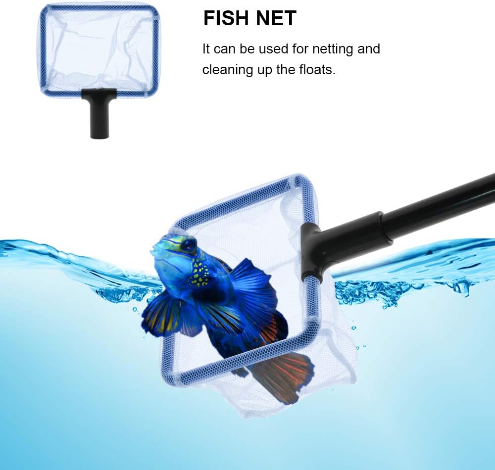 Aquarium Fish Tank Cleaning Kit - 5 in 1 Algae Scraper Set - Siphon Vacuum for Water Changing and Sand Cleaner