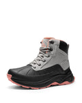 Women's Waterproof Hiking Boots,Light Grey/Pink,8