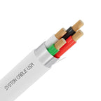 Syston 22/4 Alarm Control Cable, Stranded Copper, CMP Shielded, White 50 FT