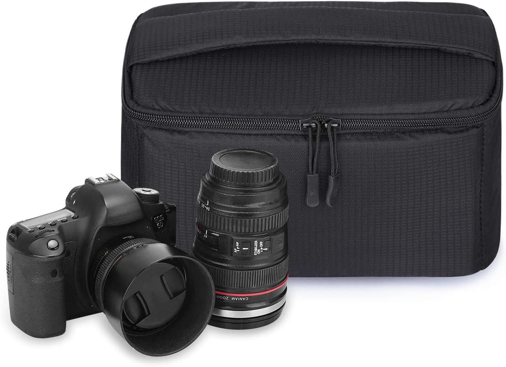 Padded Folding Camera Bag for DSLR SLR Camera TLR Sony Canon Nikon or Flash | Raindrop Proof, Fits in a Backpack