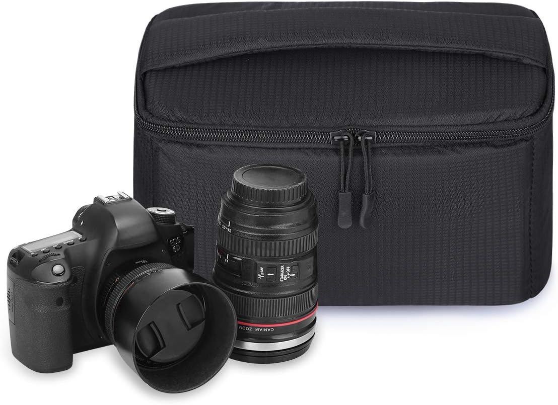 Padded Folding Camera Bag for DSLR SLR Camera TLR Sony Canon Nikon or Flash | Raindrop Proof, Fits in a Backpack