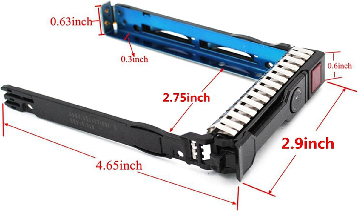 2PCS 2.5" Hard Drive Carrier Tray Caddy 651687-001 for Proliant g8 Servers