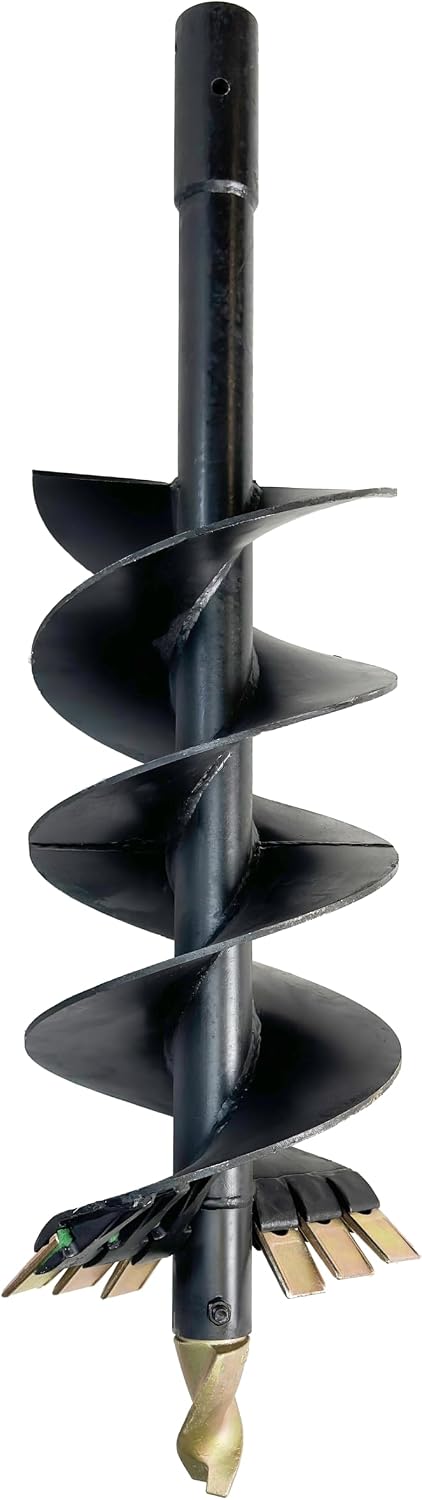 12" Extra Heavy Duty Earth Auger, 2" Round Drive, 48"