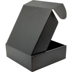 6x6x2 Shipping Boxes Set of 25, Black Mailer Corrugated Cardboard Box
