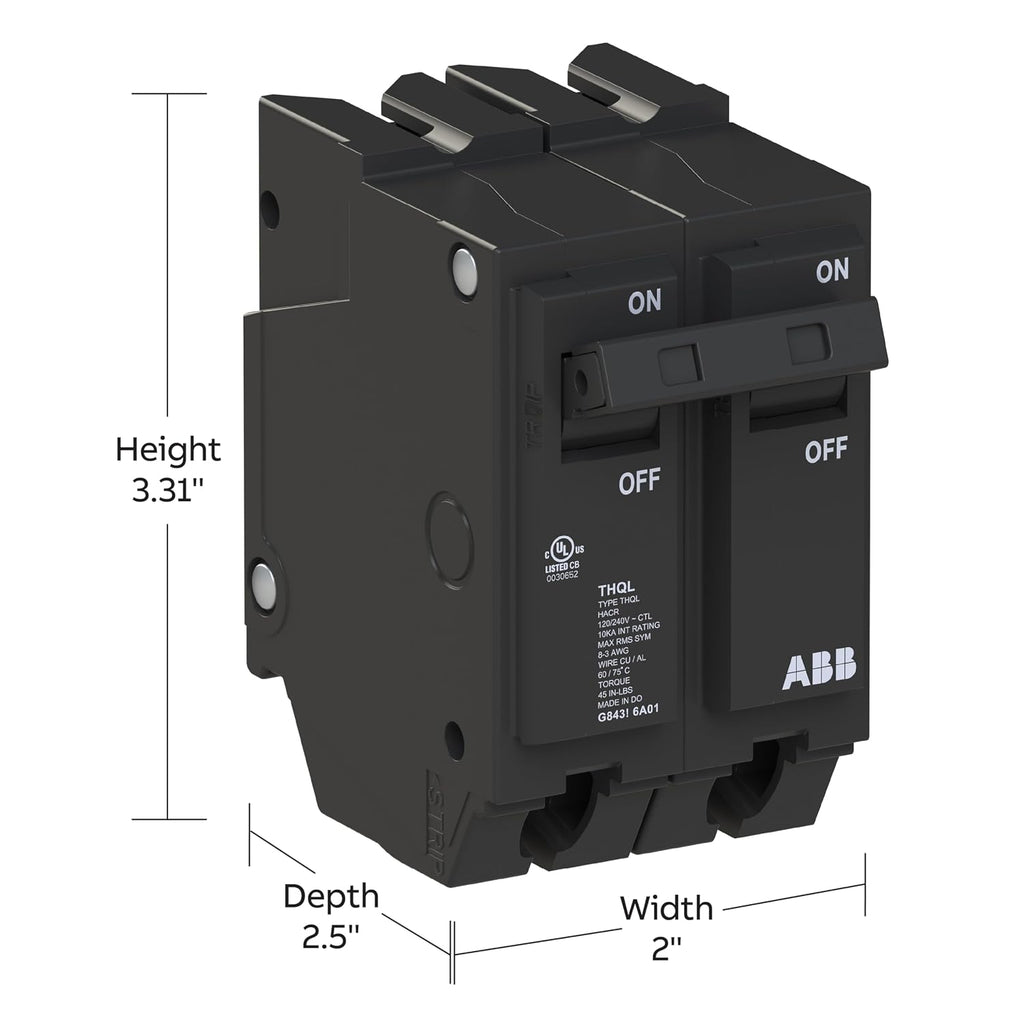 ABB Q-Line THQL2125 • Circuit Breaker • 25 Amp Double Pole