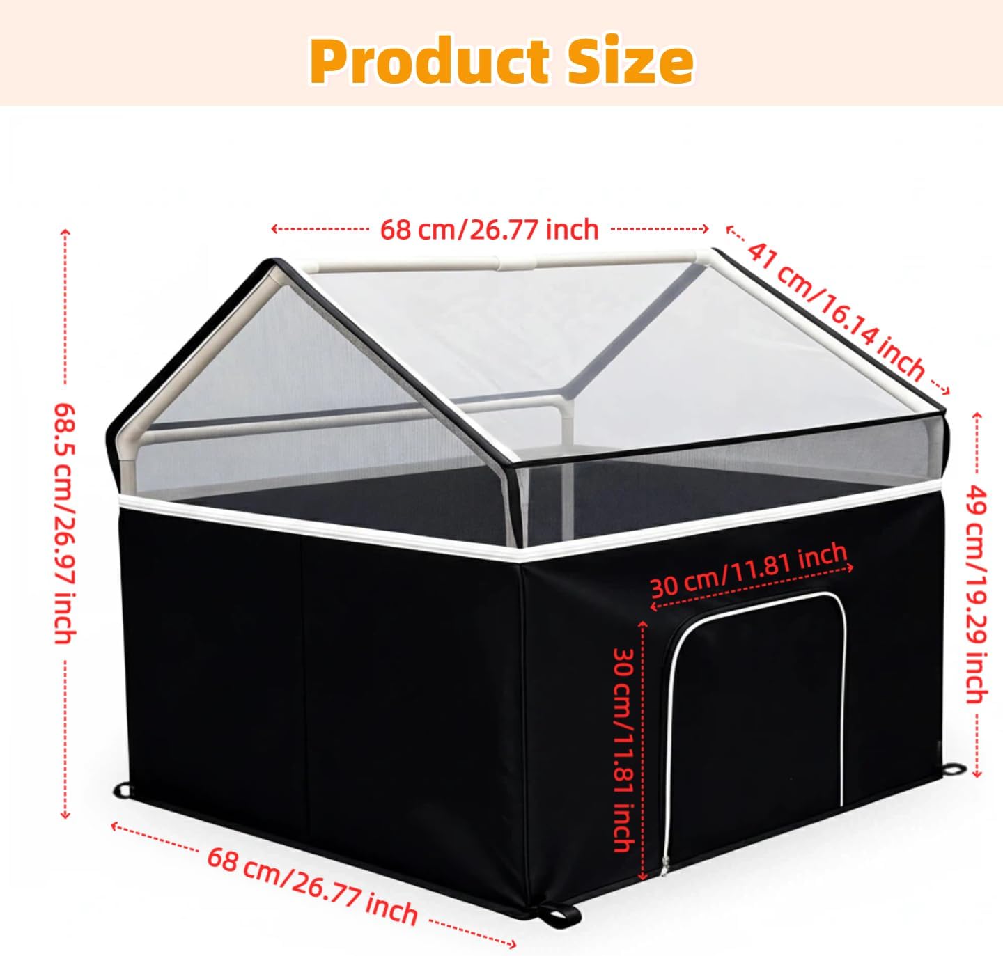 Small Animal Playpen Pet Cage Tent Chicken Brooder Guinea Pig Cages with Detachable Kitten Playpen Enclosed