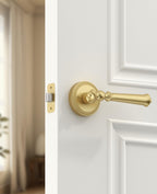 6 Pack Brushed Gold Passage Interior Door Handles