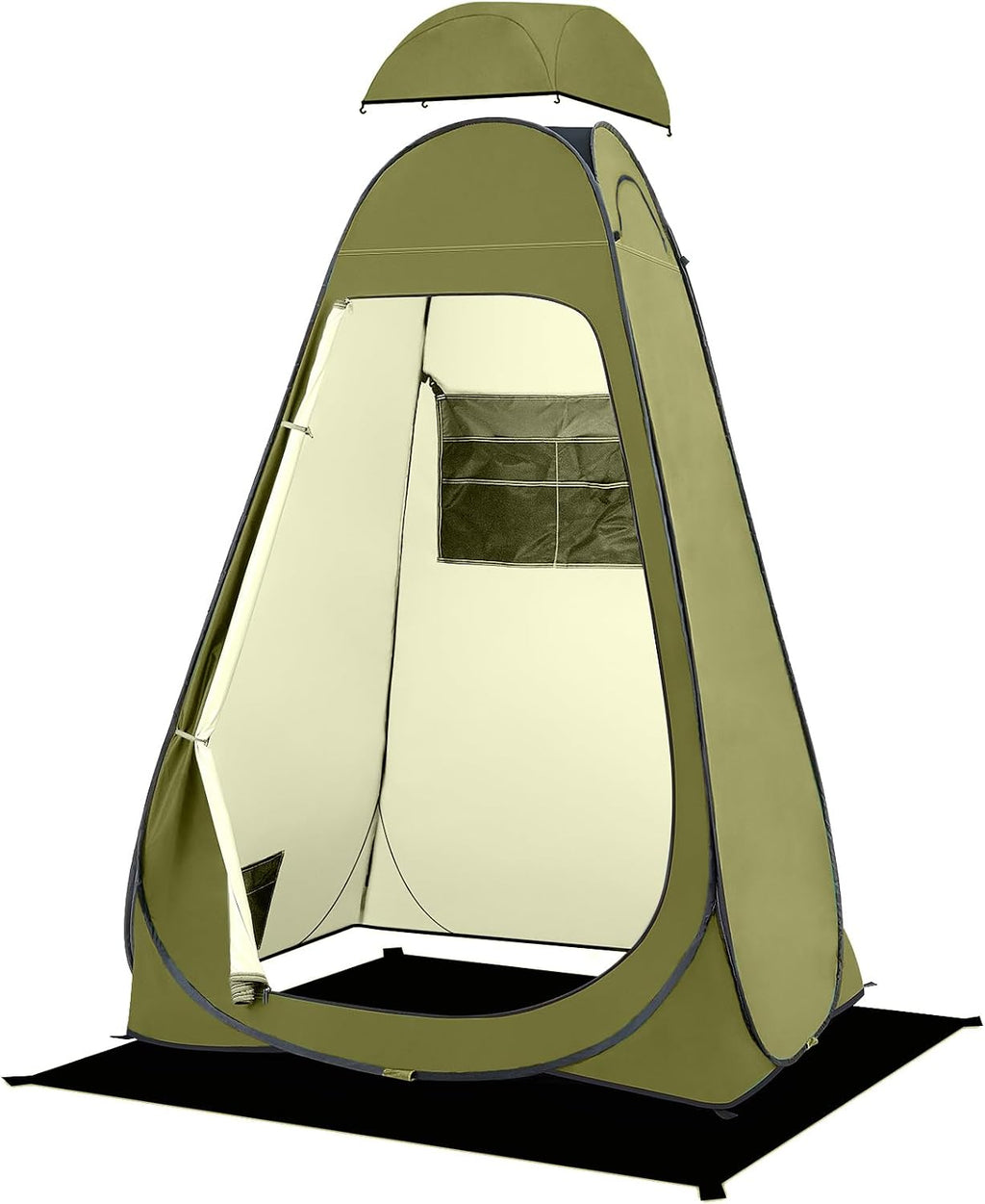 Pop Up Shower Tent, Portable Changing Tent with Rain Shelter & Windows, Privacy Tent for Camping, Toilet or Bathroom
