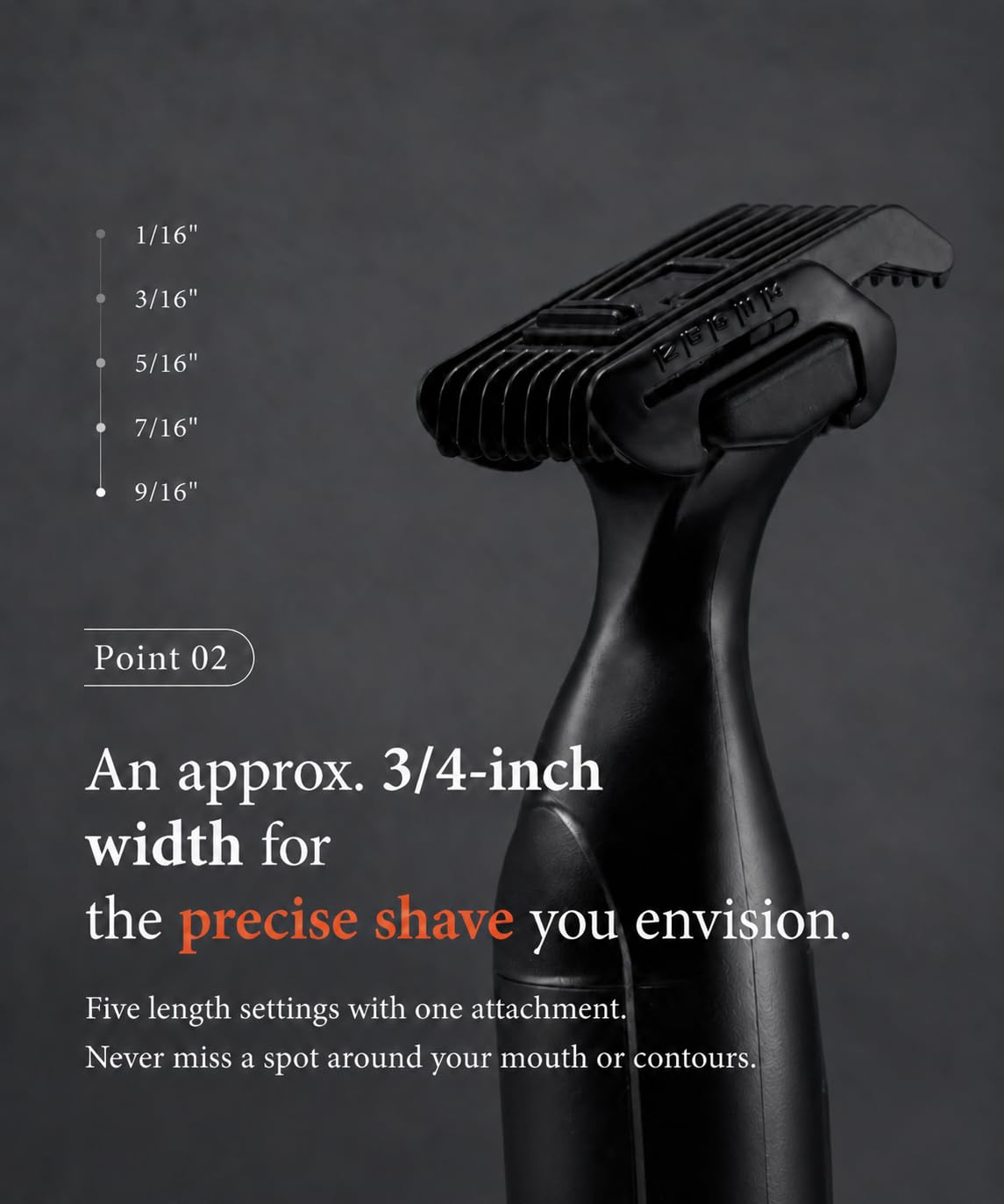 Mustache Trimmer for Men, Precision Beard Trimmer, IPX8 Waterproof