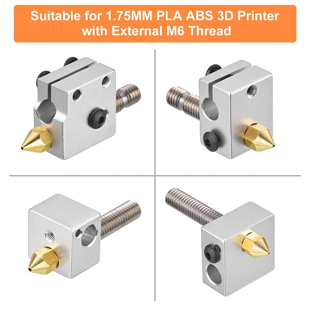 Official MK8 Ender 3 Nozzles 24 pcs 3D Printer Brass Nozzles Extruder for Ender 3 Series and Creality CR-10 0.2mm