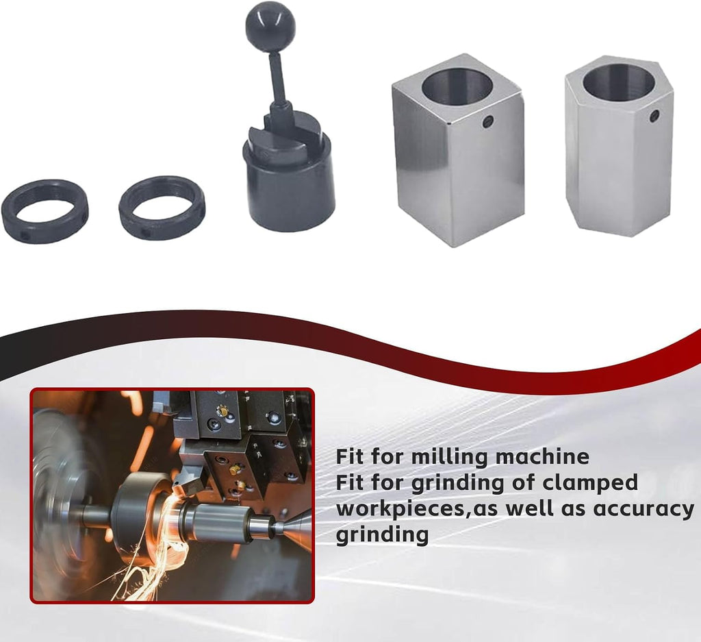 findmall 5C Collet Block Set Hex 5C-CB, Square Collets and Closer
