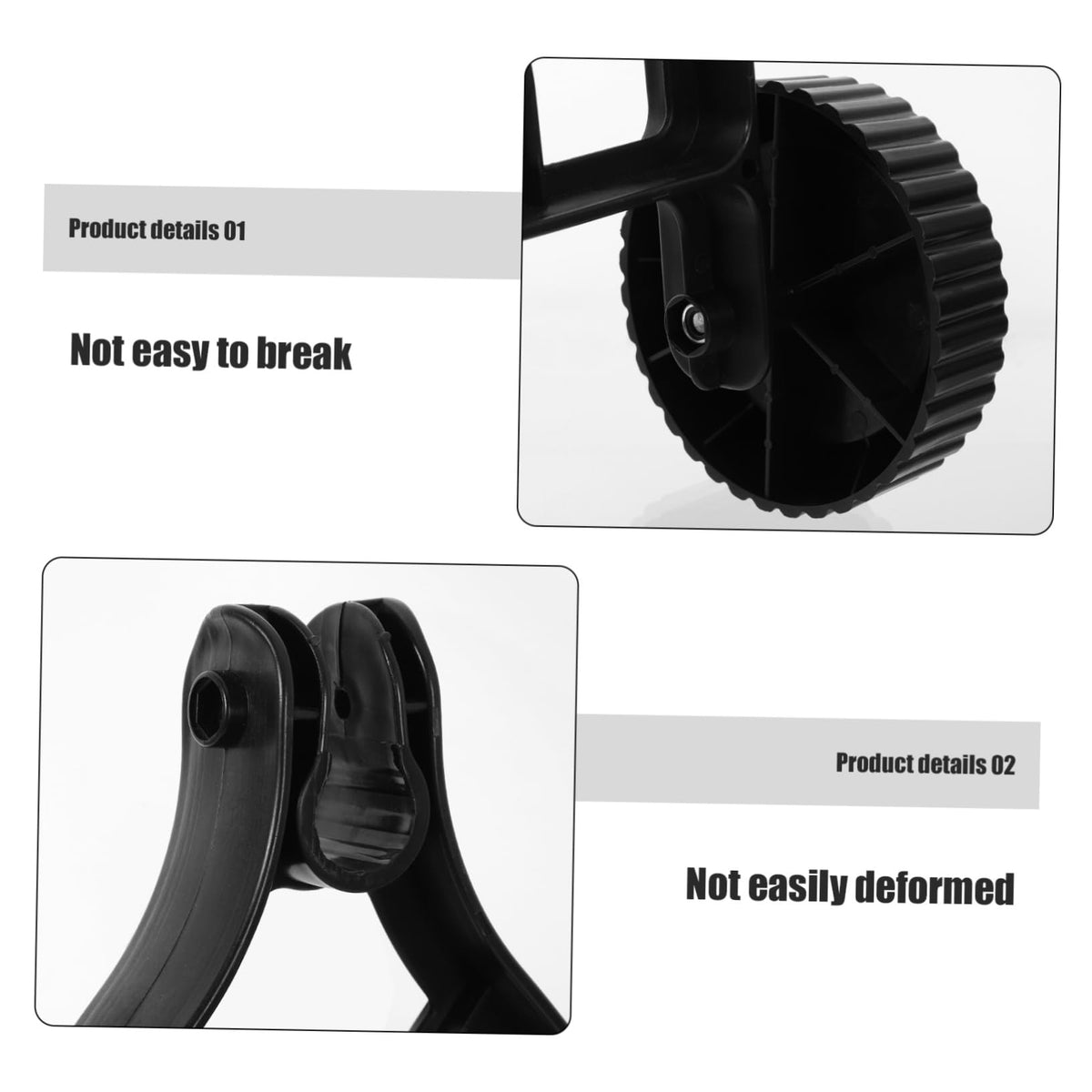 Universal Mower Support Wheel for Grass Trimmer, Black PP